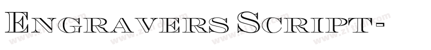 Engravers Script字体转换